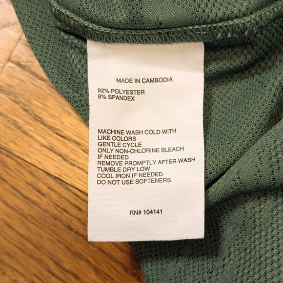 DSG Men's Athletic T-Shirt Green Performance Short Sleeve Active Top Size XXL - Picture 5 of 5